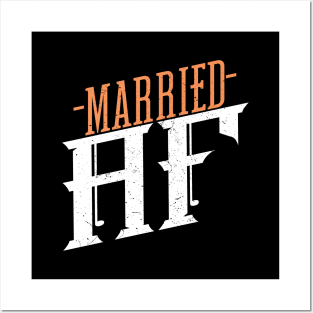 'Married AsF' Funny Wedding Gift Posters and Art